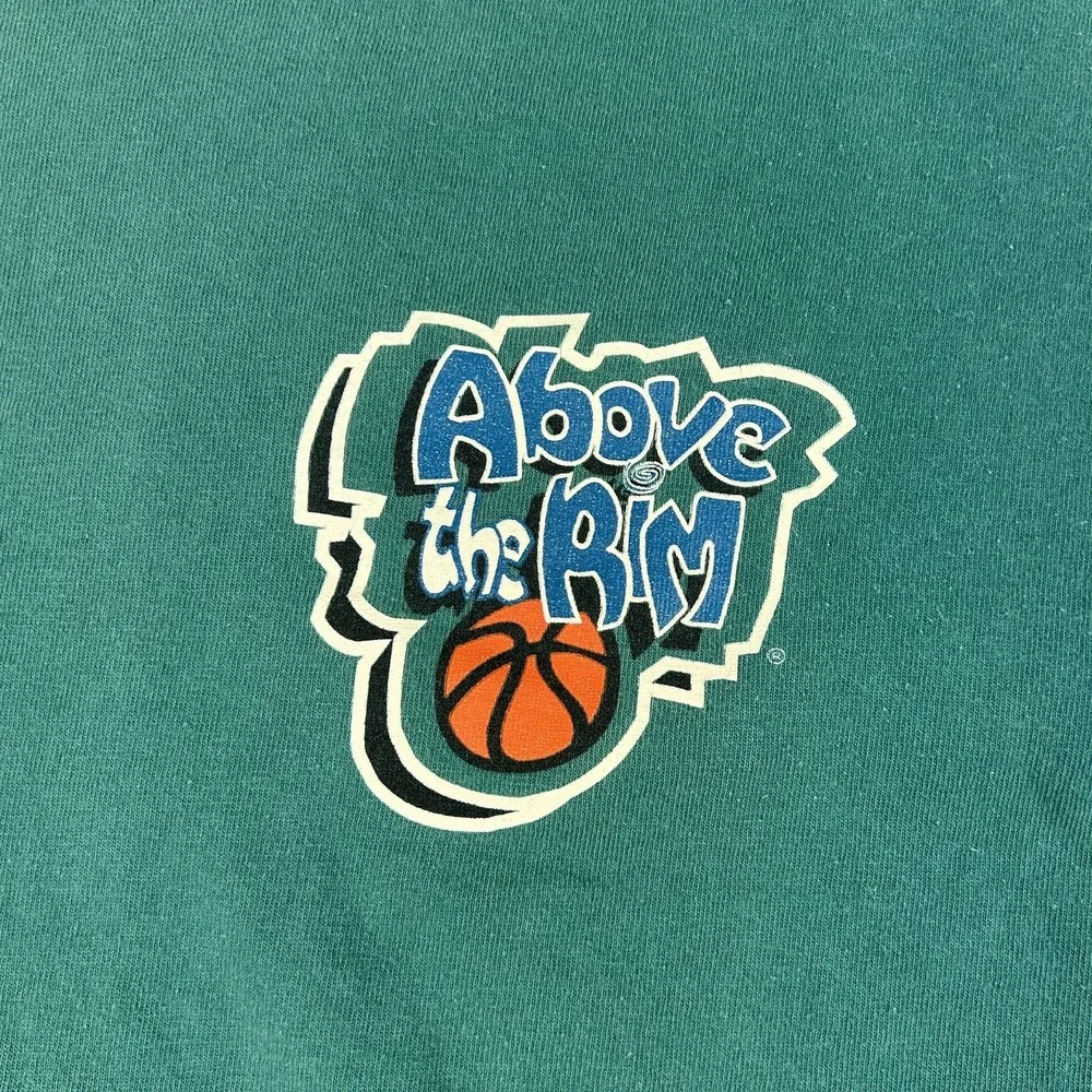 Vintage Reebok‎ Above The Rim Shirt Mens Large Green Basketball Graphic 90s Tee